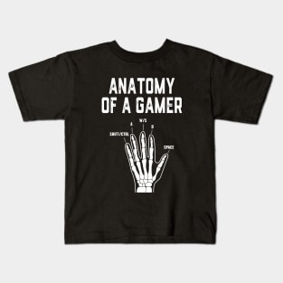 Anatomy of a Gamer Hand Skeleton Kids T-Shirt